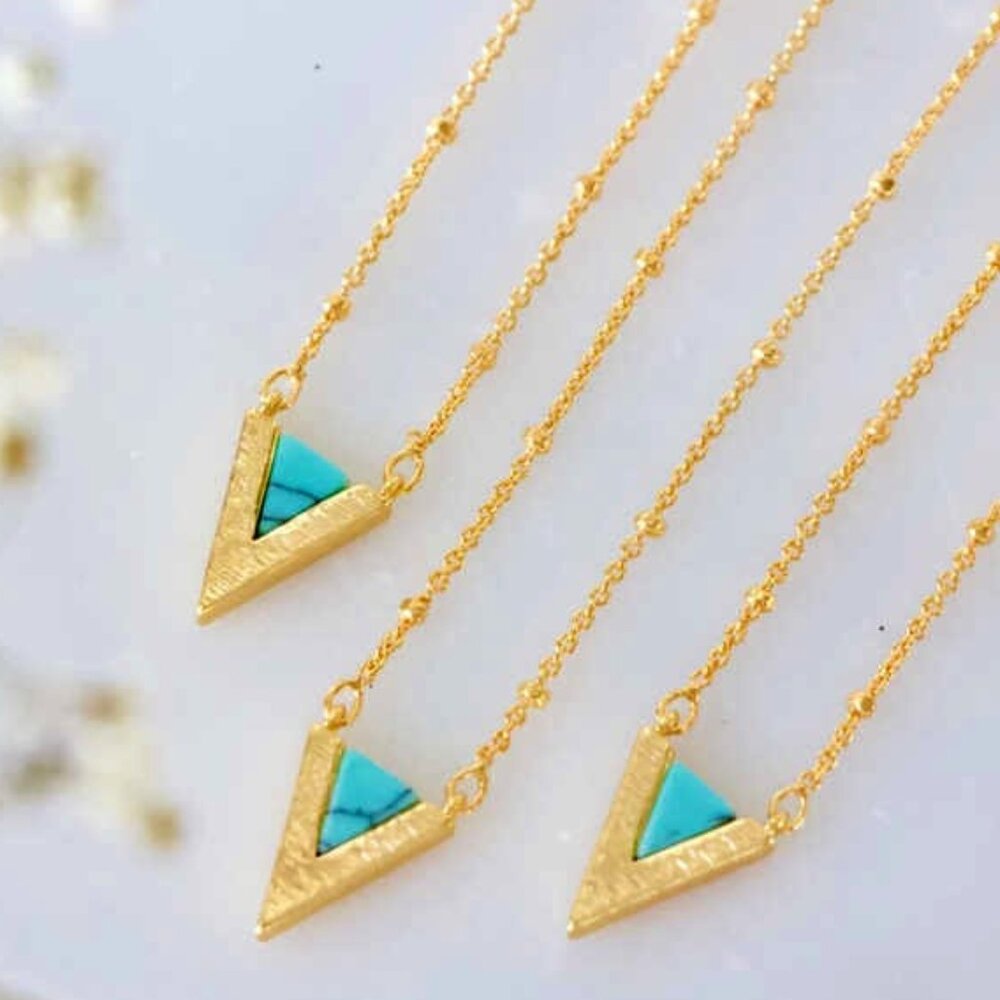 Turquoise Triangle Necklace